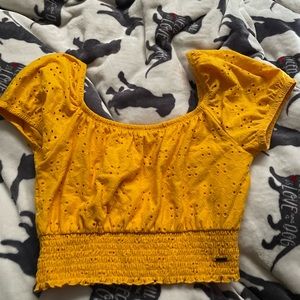 Gold Hollister Crop Top- SUPER CUTE!!